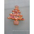 Insigne d&#39;arbre de Noël Shinning or avec diamants (GZHY-LP-005)